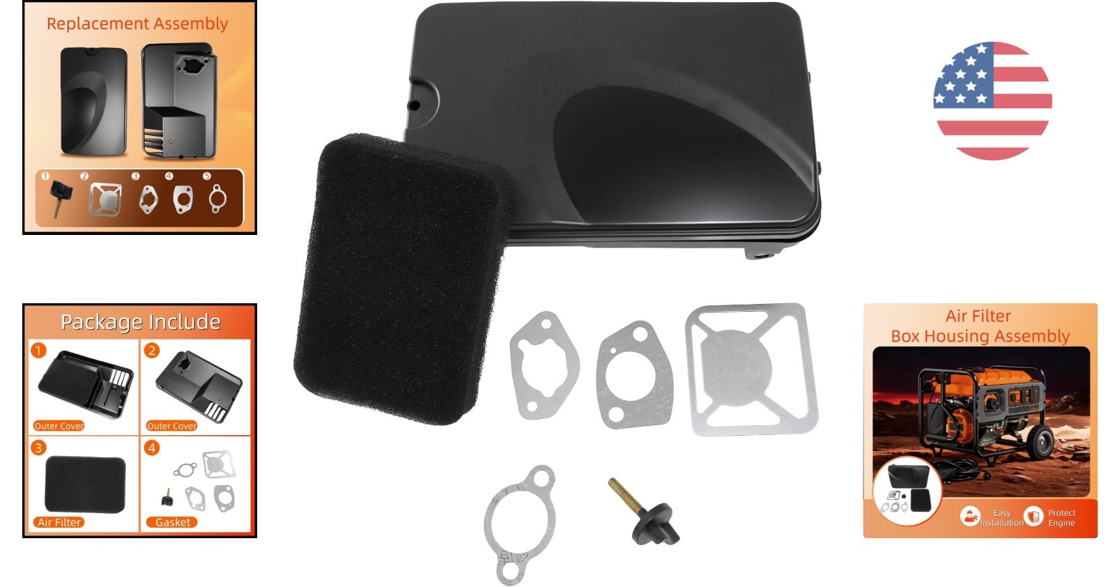Replacement Air Cleaner Housing 0G8442C111 – Fits Generac & Wen Generators
