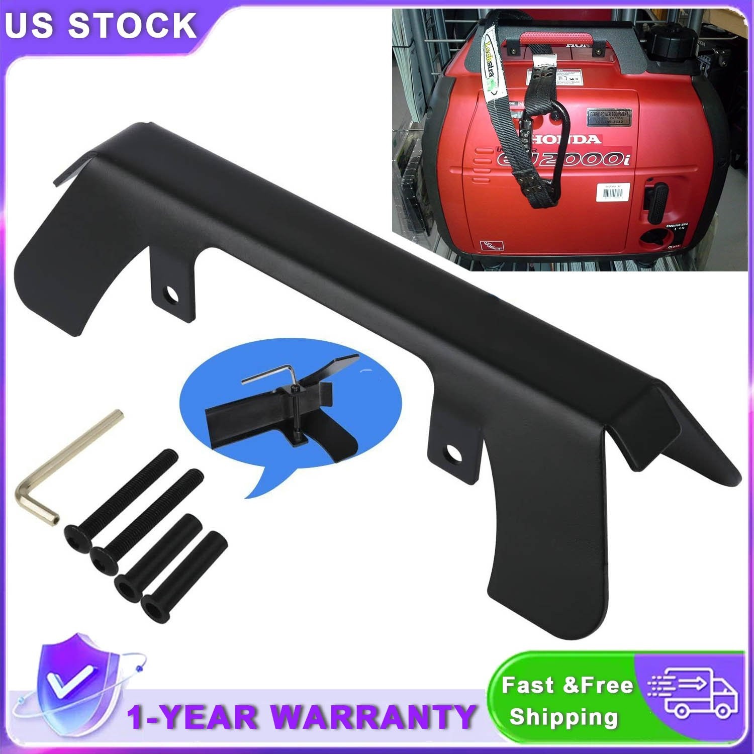 Theft Deterrent Security Bracket for Honda Generator EU22i EU2200i EU2000i