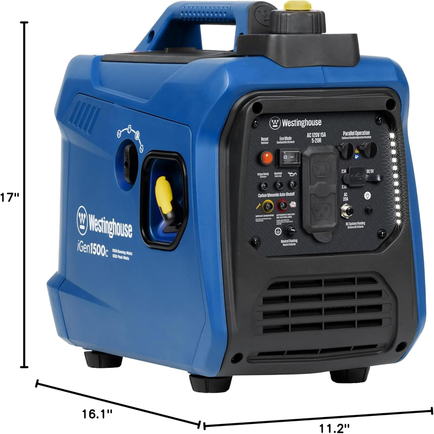 Westinghouse 1500 Peak Watt Super Quiet & Lightweight Portable Inverter Generato