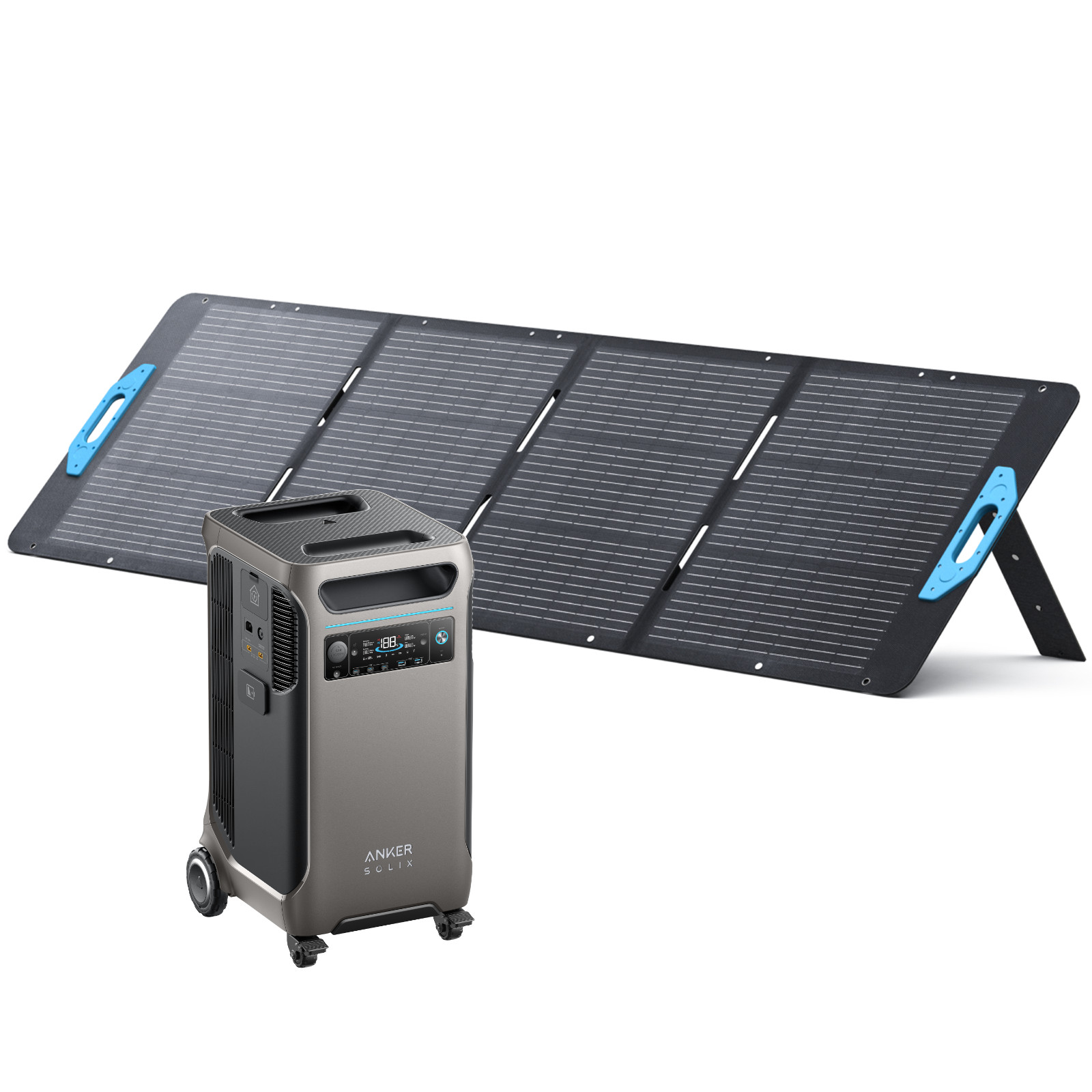 Anker SOLIX F3800 Portable Power Station + PS200(200W)Solar Panel with Kickstand