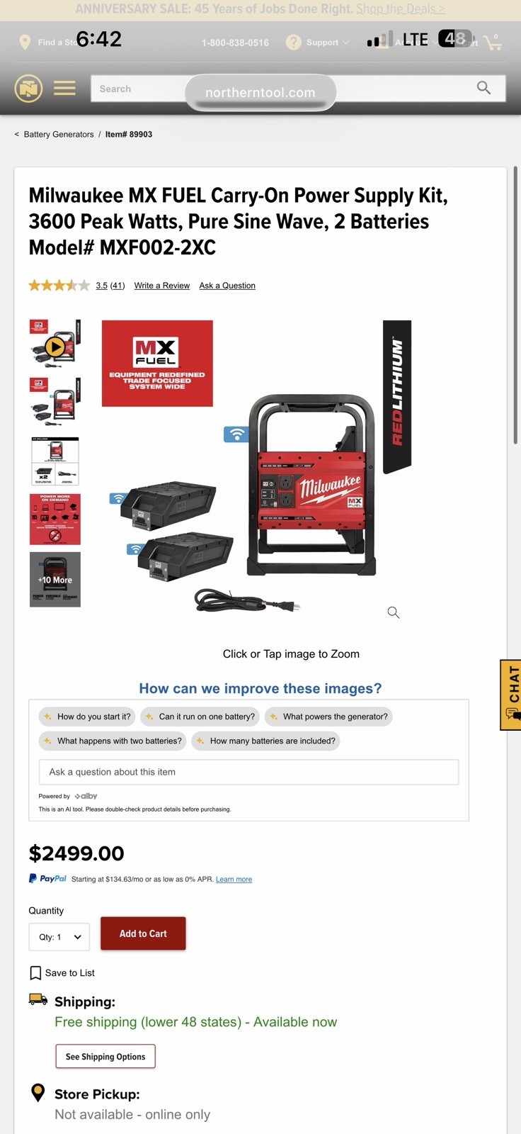 Milwaukee MXF002-2XC MX FUEL Power Supply Plus MXFC-2XC Expansion