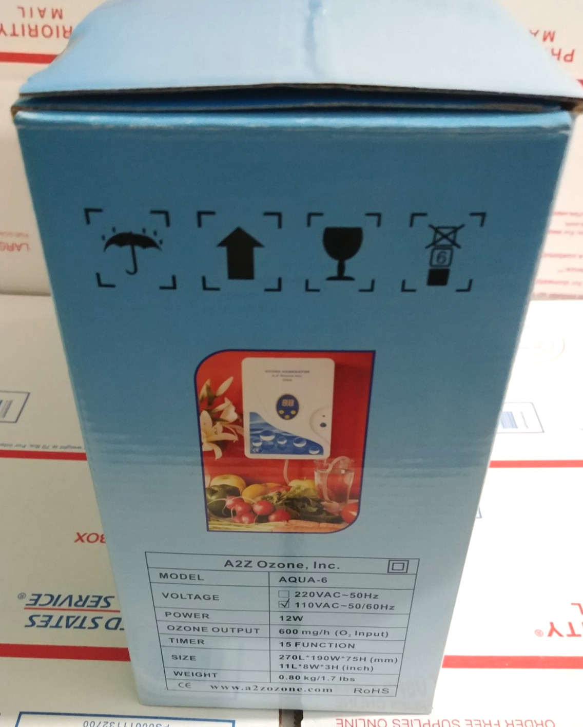 BRAND NEW Aqua-6 Home Ozone Generator Ozonator Water Cleans Fruits Vegetables