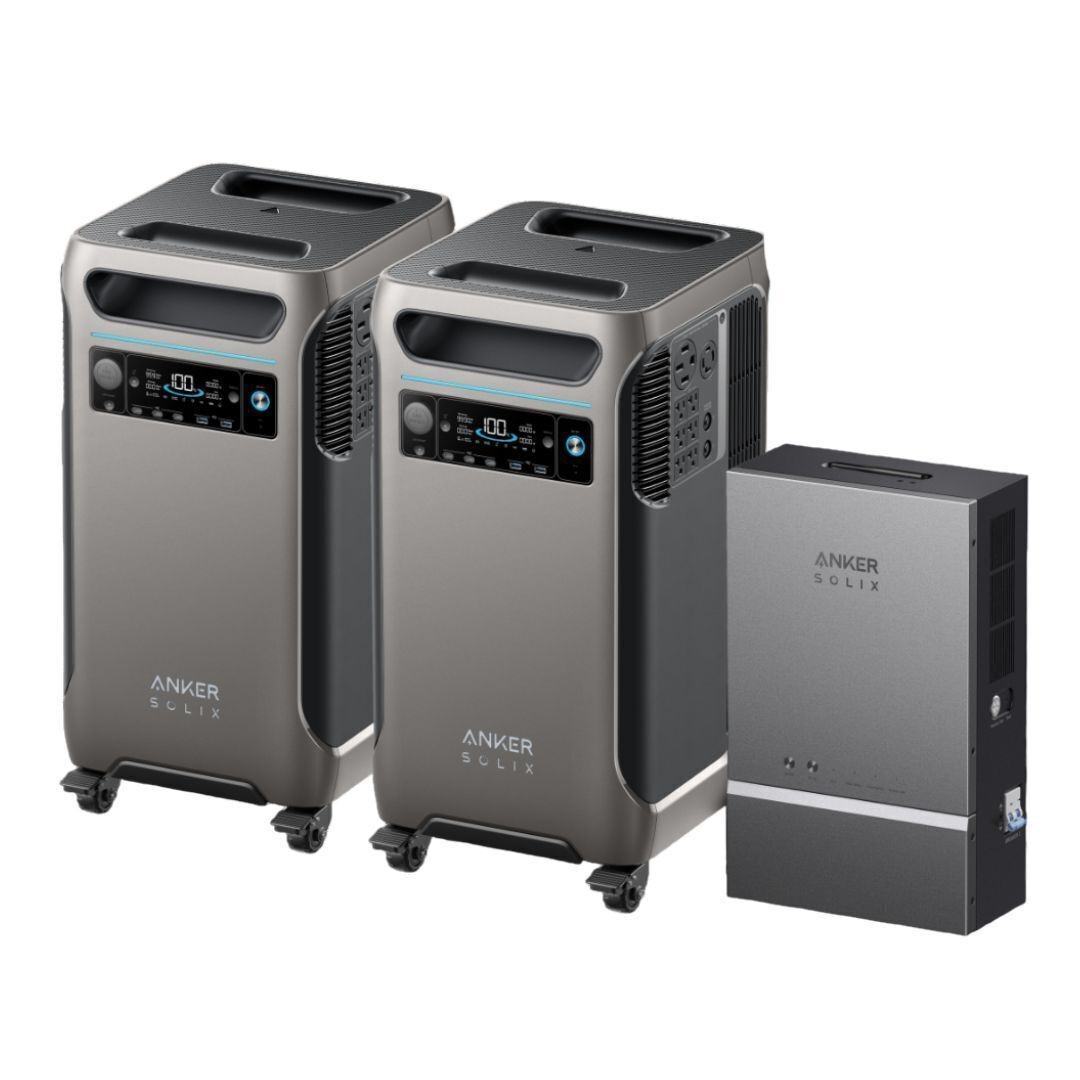 Anker SOLIX F3800 12kW 7.68kWh Power Generator 2 Pack and Smart Home Power Kit