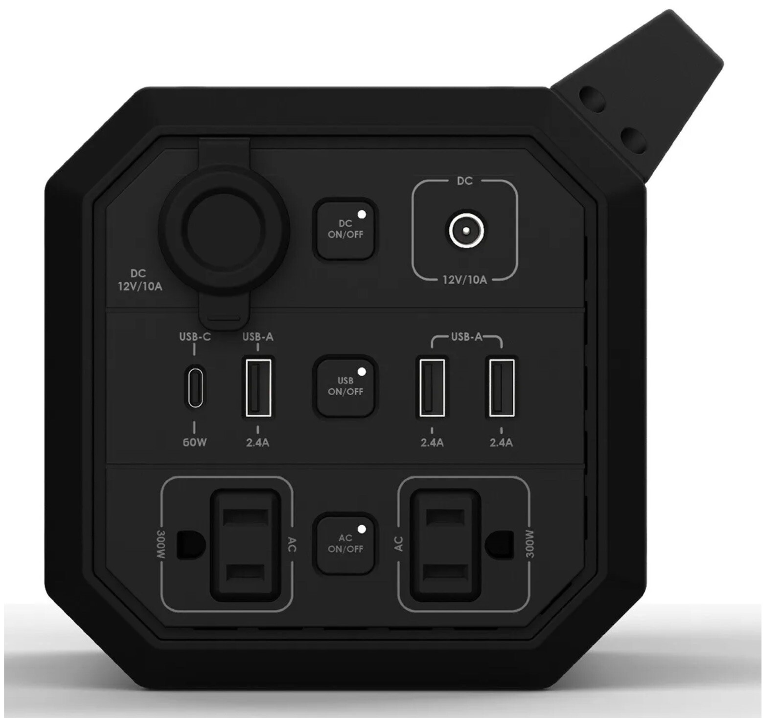 Monster Power Grid Portable 300W Battery Power Station 10W Wireless (Black) New