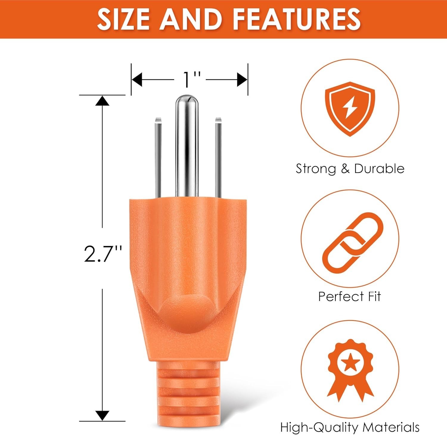 Dual Neutral Ground Bonding Plugs for RV & Motorhome Use – Certified Orange