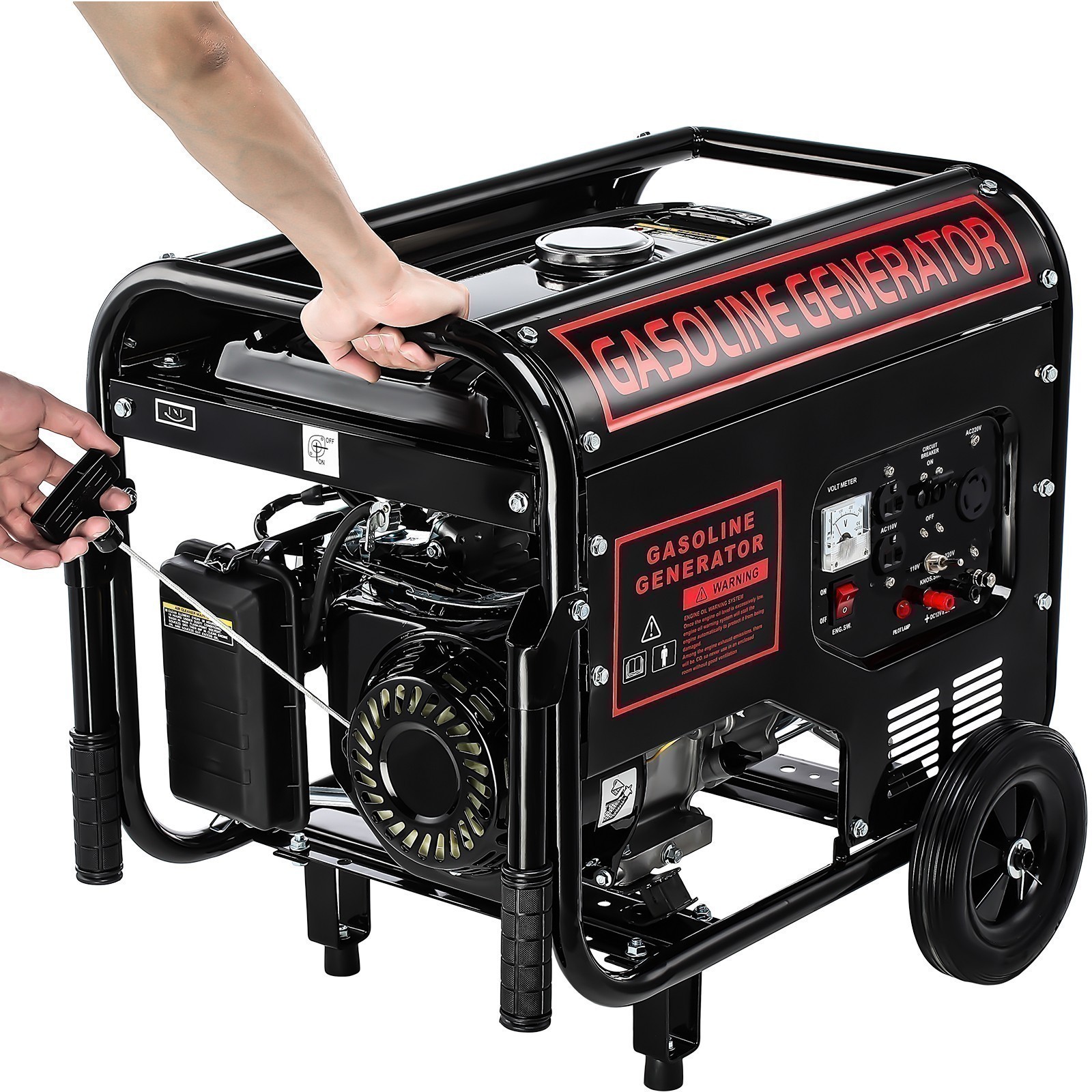 3000W Portable Inverter Generator Gas Powered Quiet for Home Backup Construction