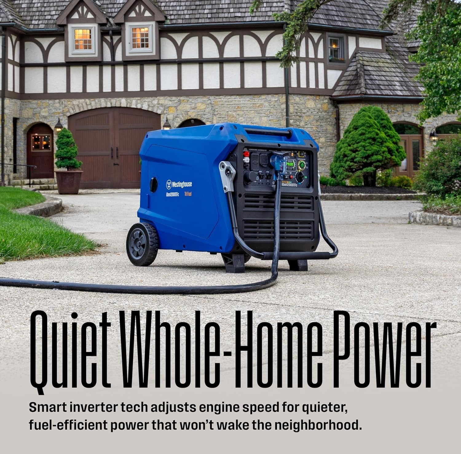 Westinghouse 12,000W Portable Tri-Fuel Inverter Generator Remote Start CO Sensor