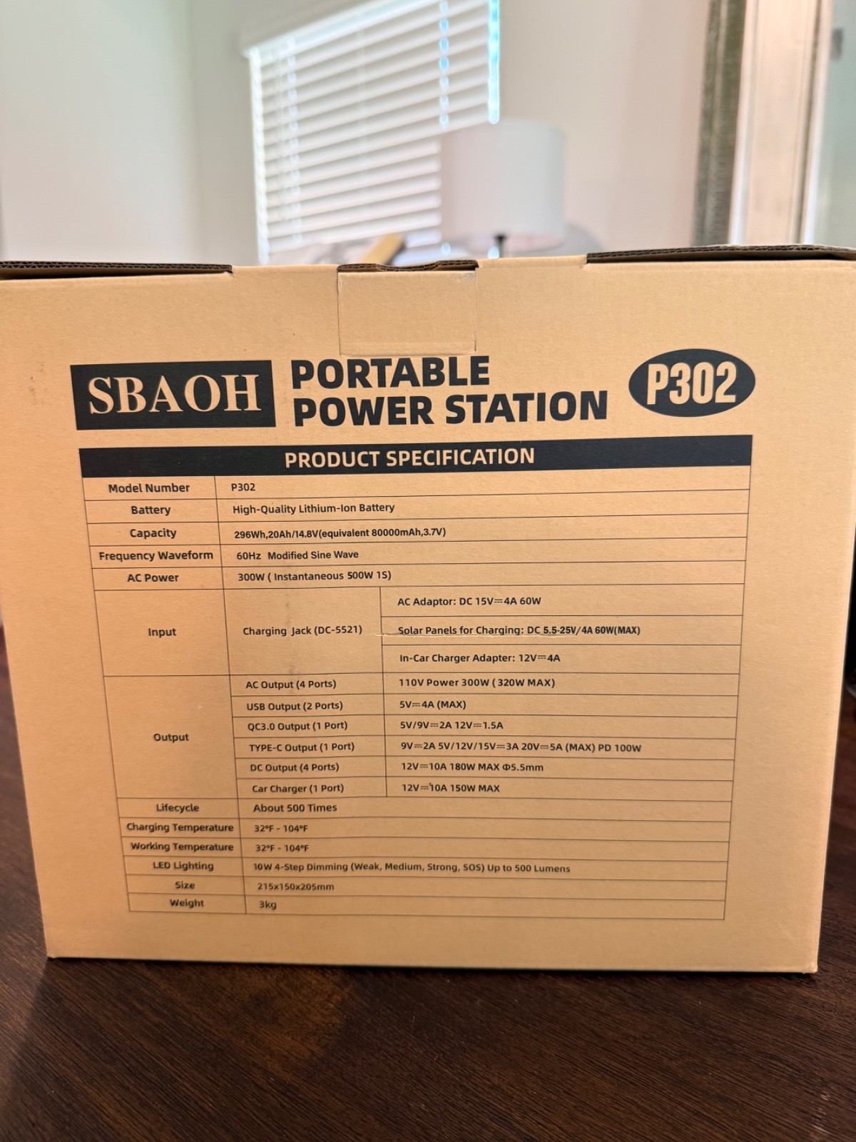 sbaoh portable power station p302
