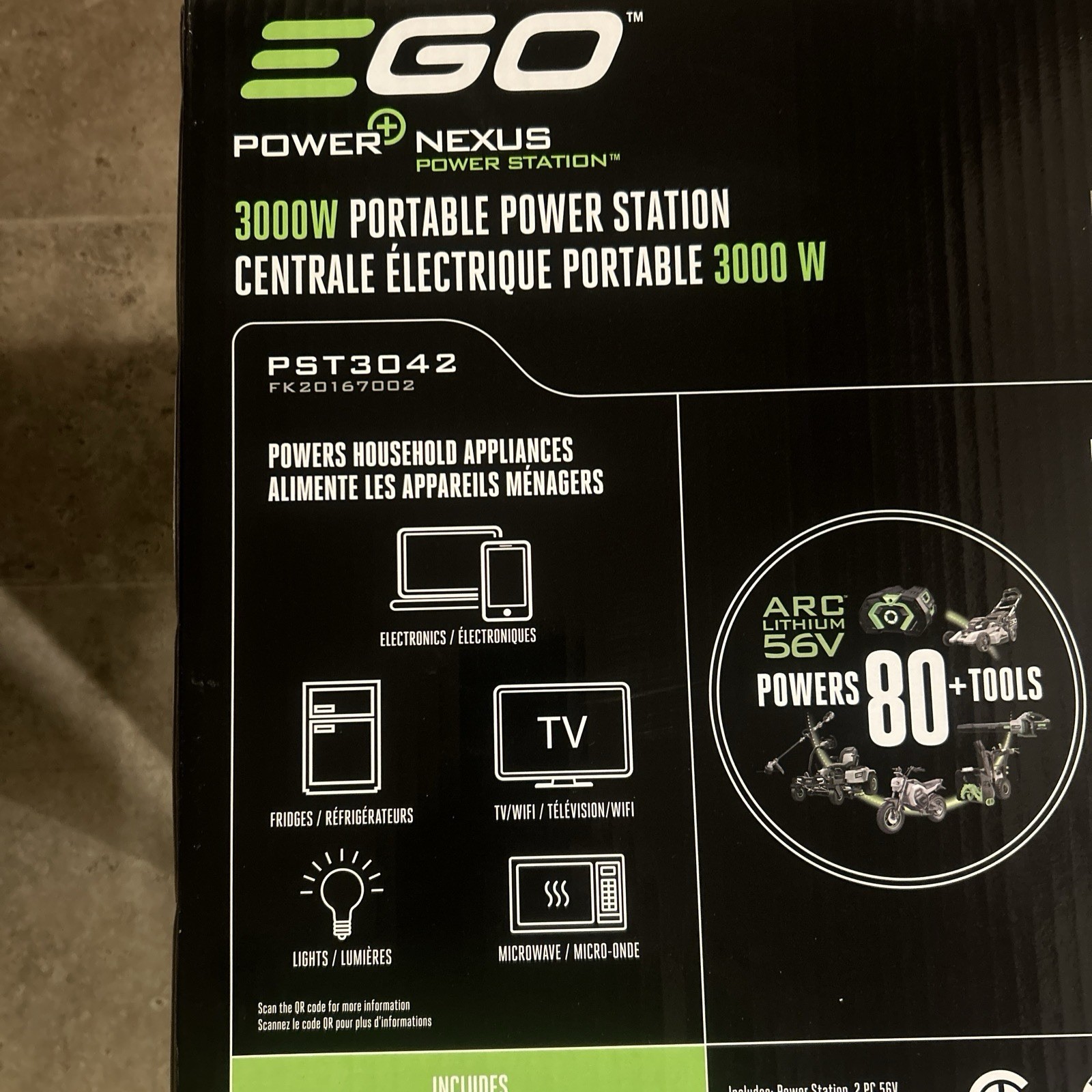 EGO POWER+ Nexus 3000/2000 Watt Generator/Power Station only (No Batteries)