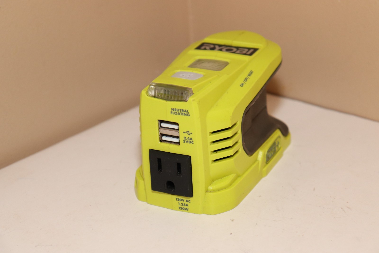 Ryobi RYi150BG 18V ONE+ 150-Watt Portable Battery Inverter Power Source