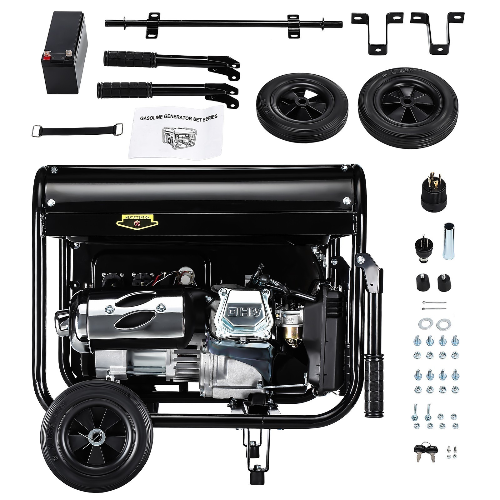 3000W Portable Quiet Inverter Generator Gas Powered for Home Backup Construction