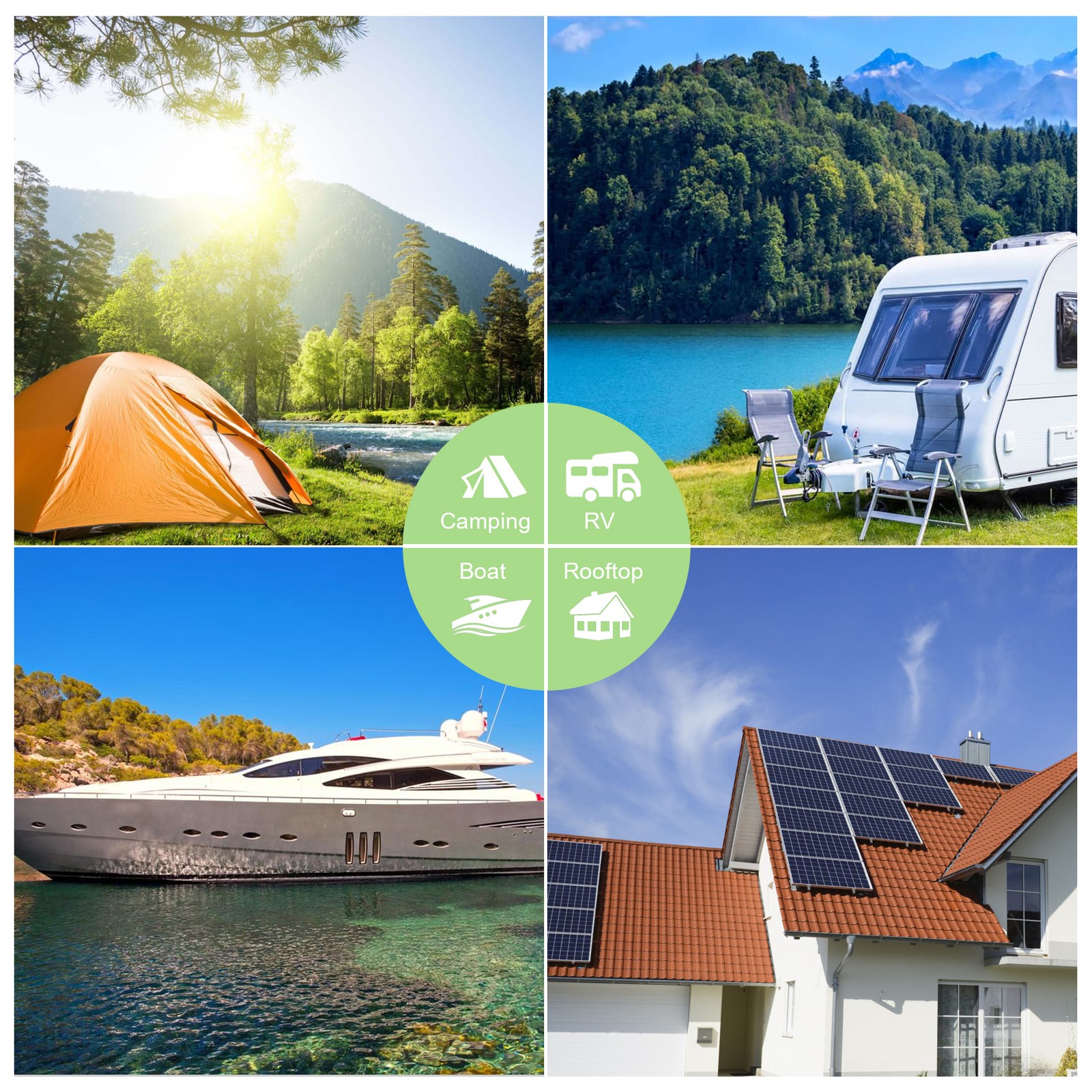 20W Solar Panel 12V/5V USB2.0 Outdoor Solar Car Charger Portat4344