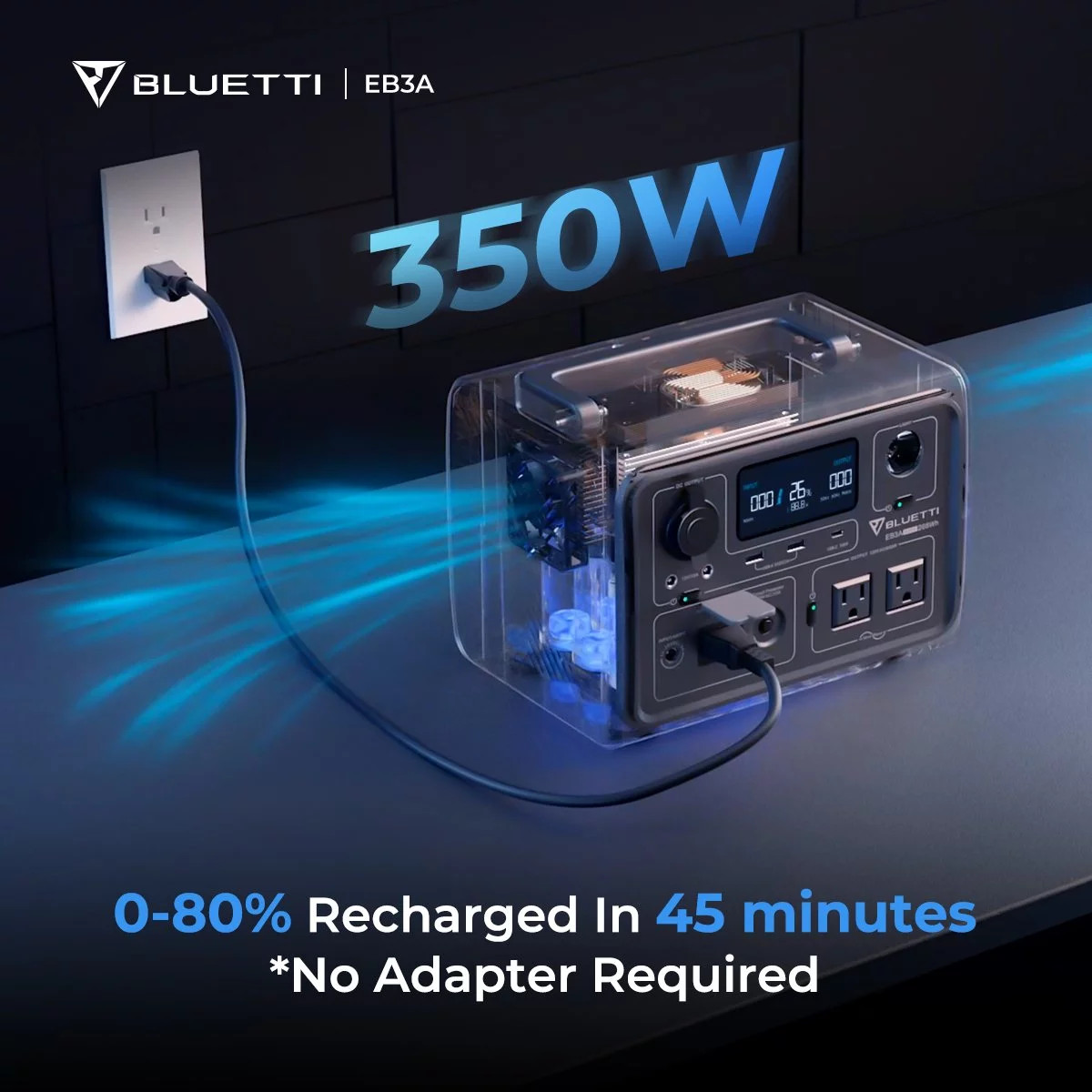 EB3A Portable Generator on Sale,600W Solar Generator, 268Wh Lifepo4 Power Statio
