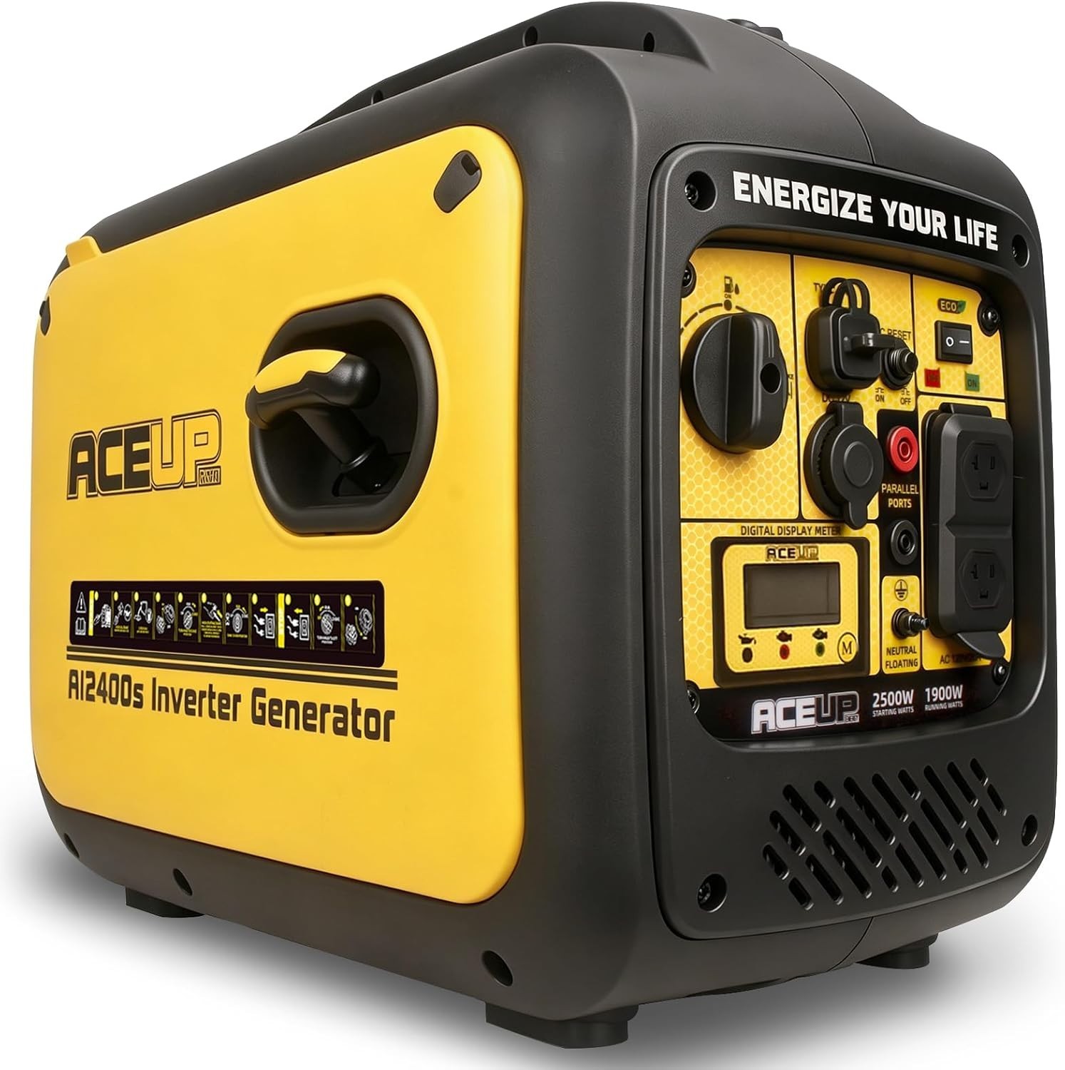 Aceup Energy 2500 Watt Portable Inverter Generator 80cc Gas Powered