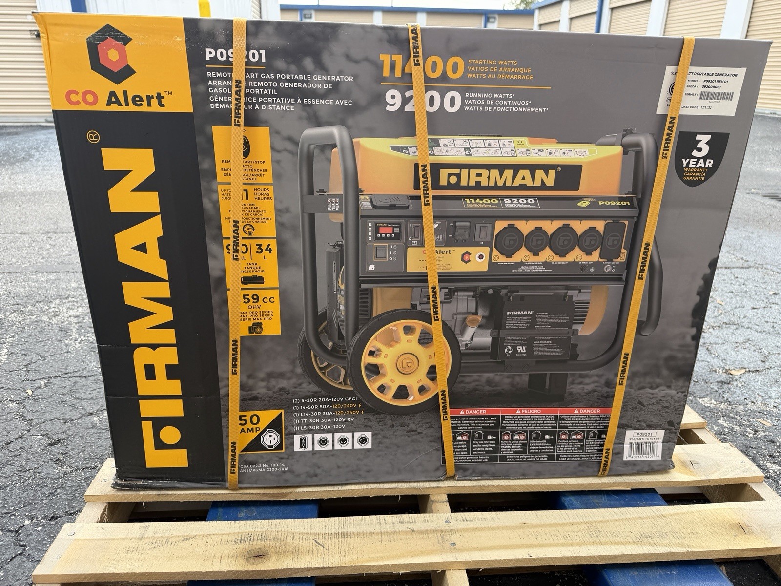 Firman P09201 Remote Start 120/240V with 50 AMP 11400 / 9200 – Watt Gasoline