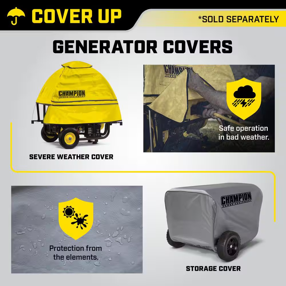 Weather-Resistant Storage Cover for 2800-4750-Watt Portable Generators