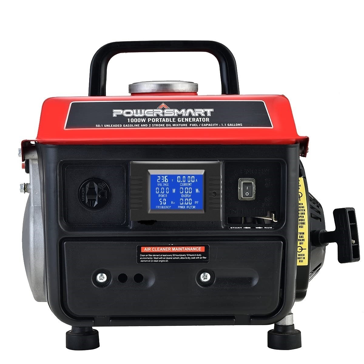 NEW! Upgrade, Modified, PowerSmart 1,200W 2 Stroke Portable Generator, Digital