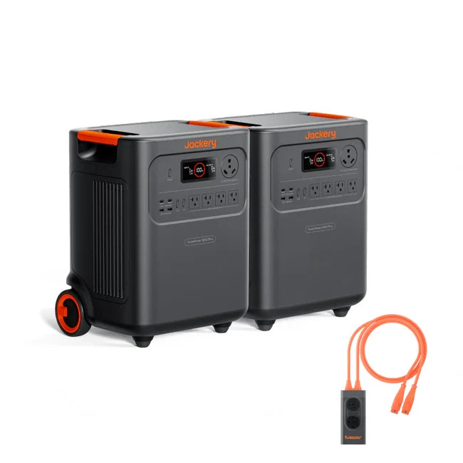 Jackery HomePower 3600 Plus Black 3600W Portable Power Station Double Kit