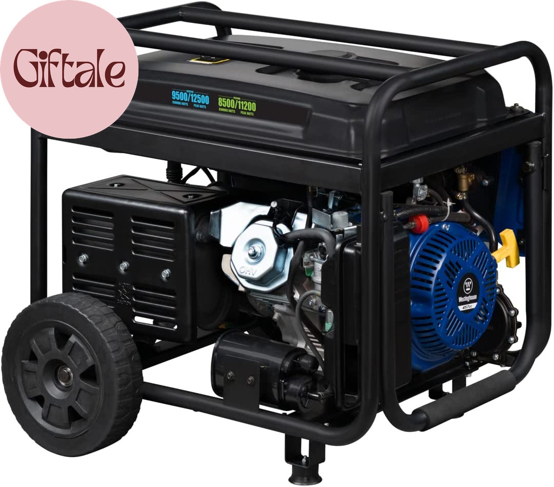 12500 Watt Dual Fuel Home Backup Portable Generator, Remote Electric Start, Tran