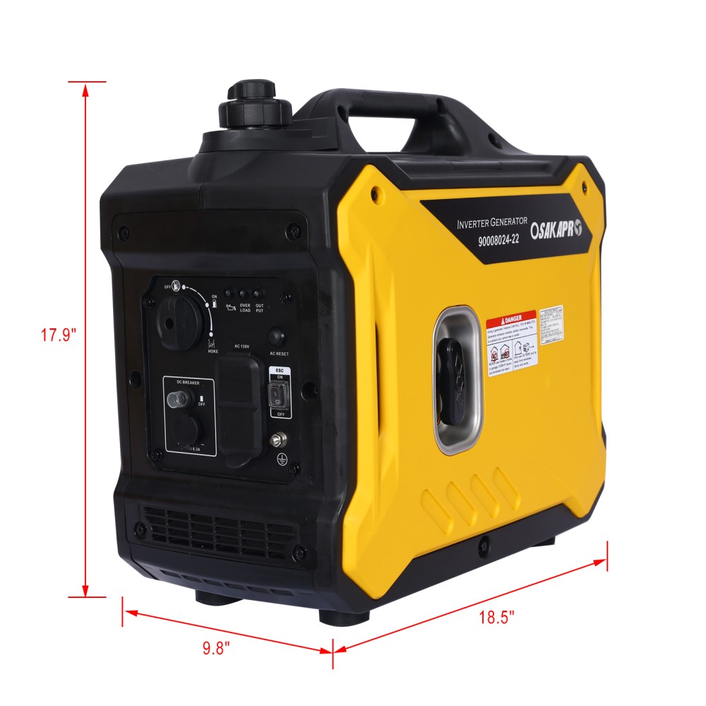 Super Quiet 2000W Inverter Generator, Ultra Light 40lbs, EPA Compliant Portable