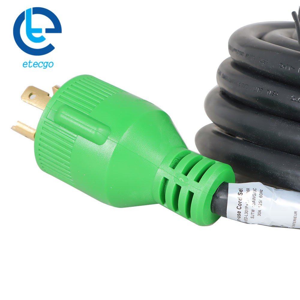 3 Prong 30 Amp Generator Extension Cord 10Feet, NEMA L5-30P/L5-30R 125V