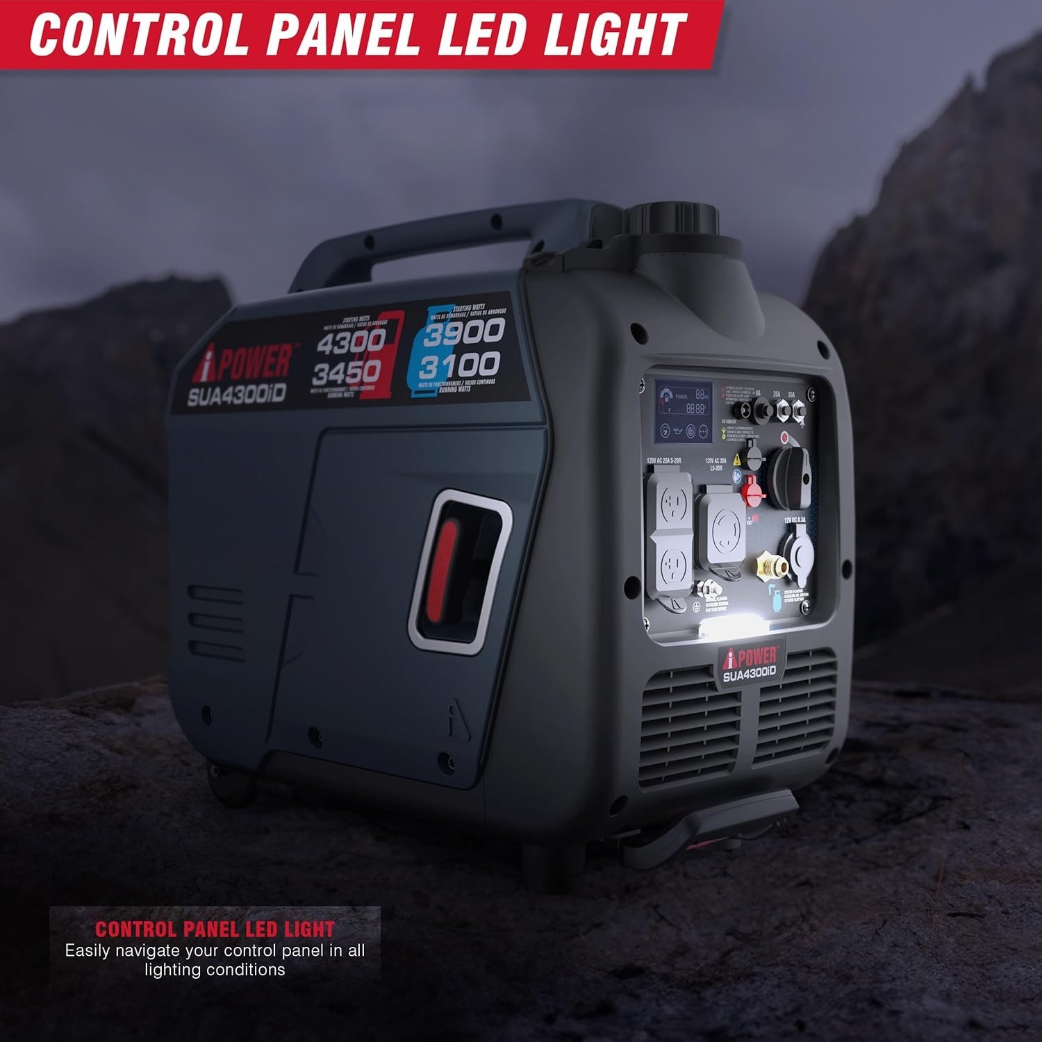 A-iPower SUA4300iD Dual Fuel Inverter Generator