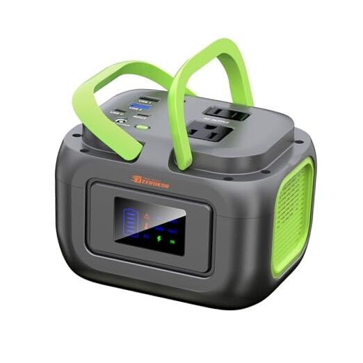Portable Power Station 120W, 97.6Wh Backup Battery Solar Power Bank Green