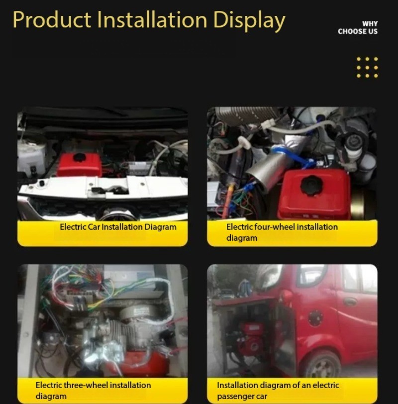 48/60/72V Electric Three-Wheel and Four-Wheel Gasoline Generator Range Extenders