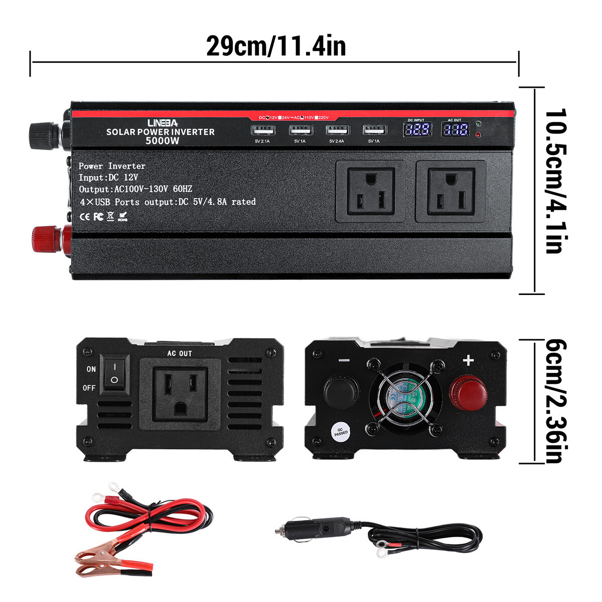 7000W Off Grid Solar System Complete Kit Home, 2*400W Solar Panel(800W)+Inverter