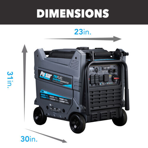 Pulsar 9500W Tri Fuel Gasoline Propane Natural Gas Portable Inverter Generator