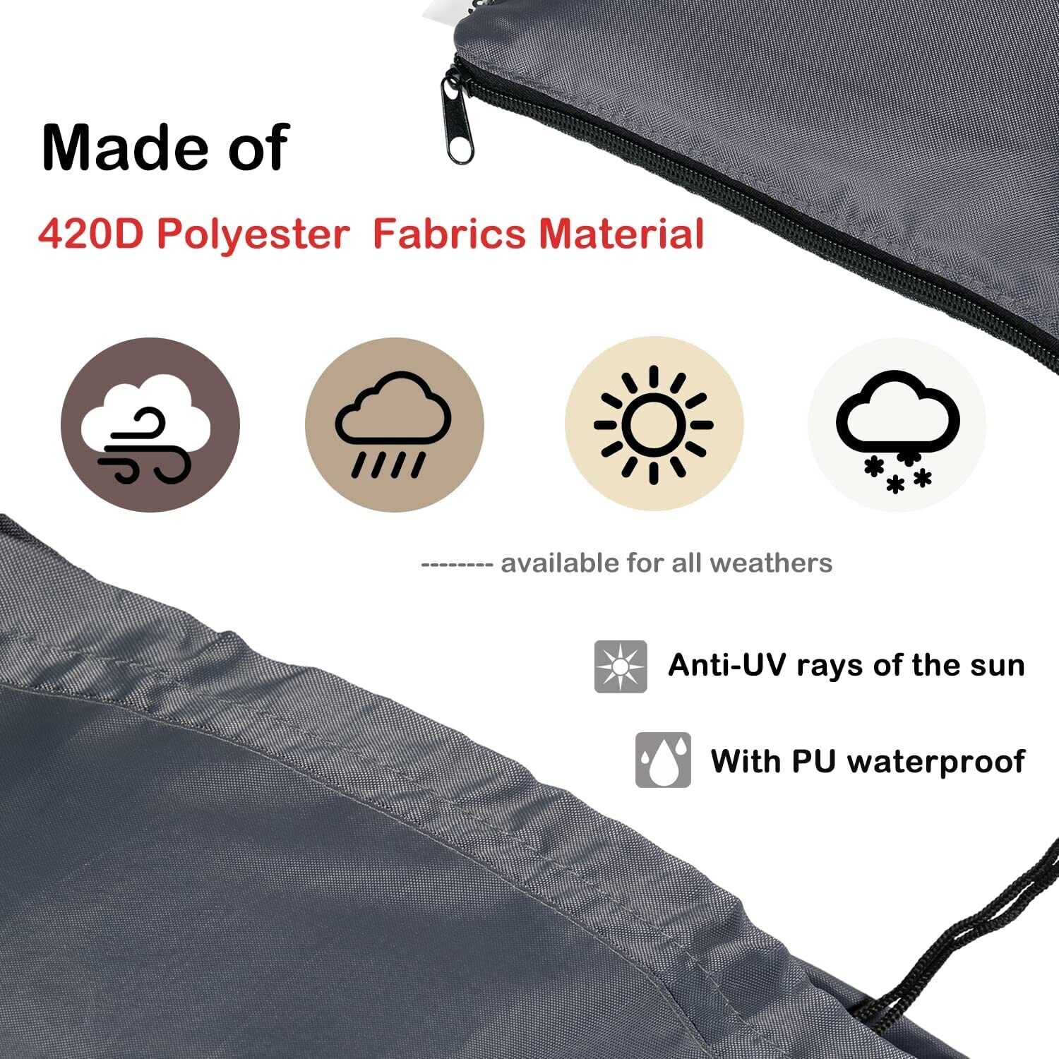 Waterproof Generator Cover with Storage Pocket for Honda Eu2000i Eu2200i, Black
