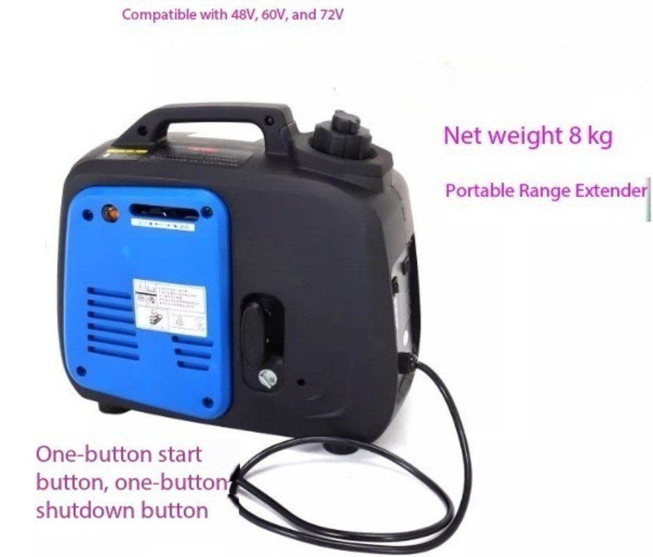 Portable Electric Vehicle Range Extender Battery-Powered Generator 48V60V72V