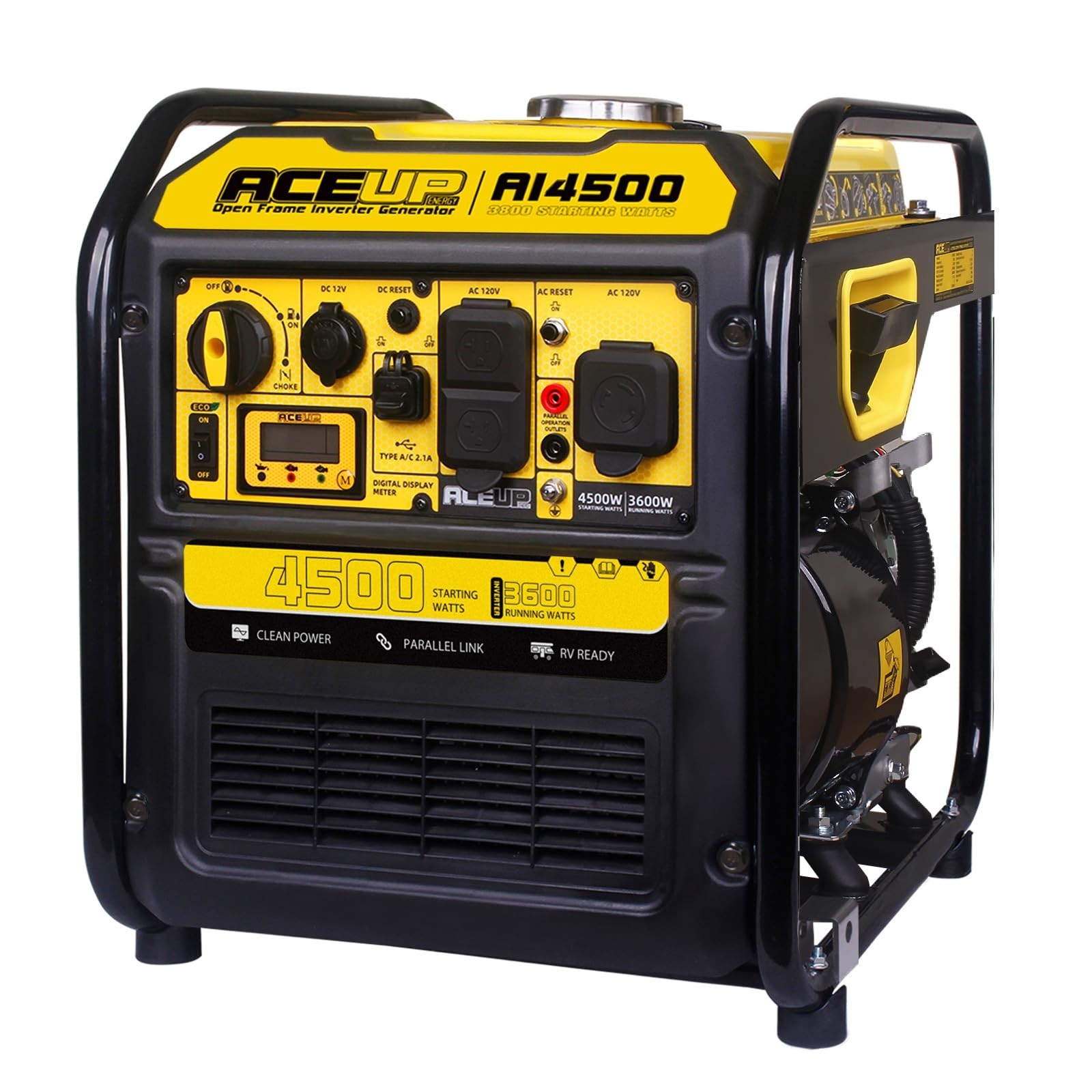 [US Fast Ship] 4500W Inverter Generator 223CC RV Ready EPA Gasoline 3600W Backup