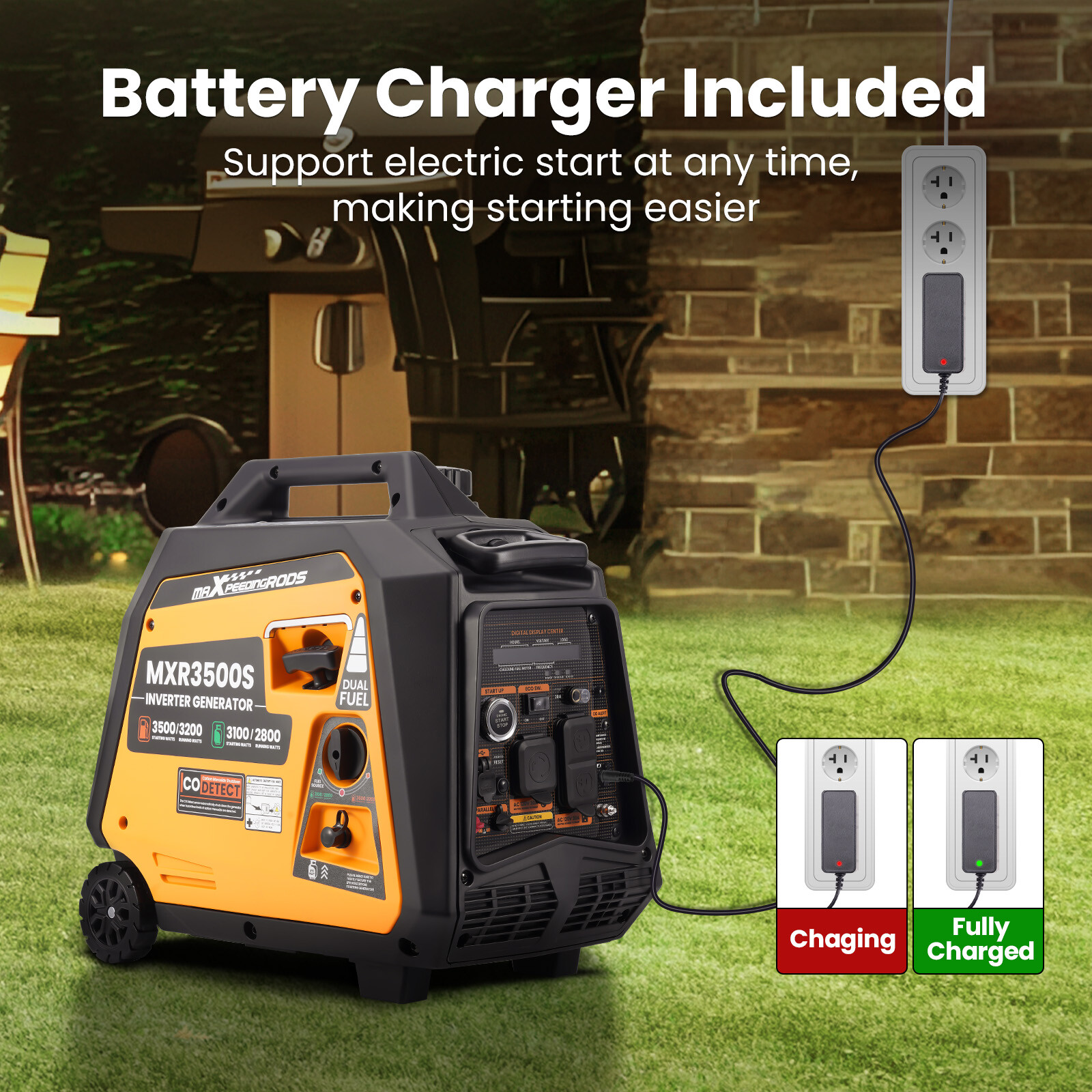 Inverter Generator 3200w Gasoline 2800w LPG Dual Fuel Home backup generator