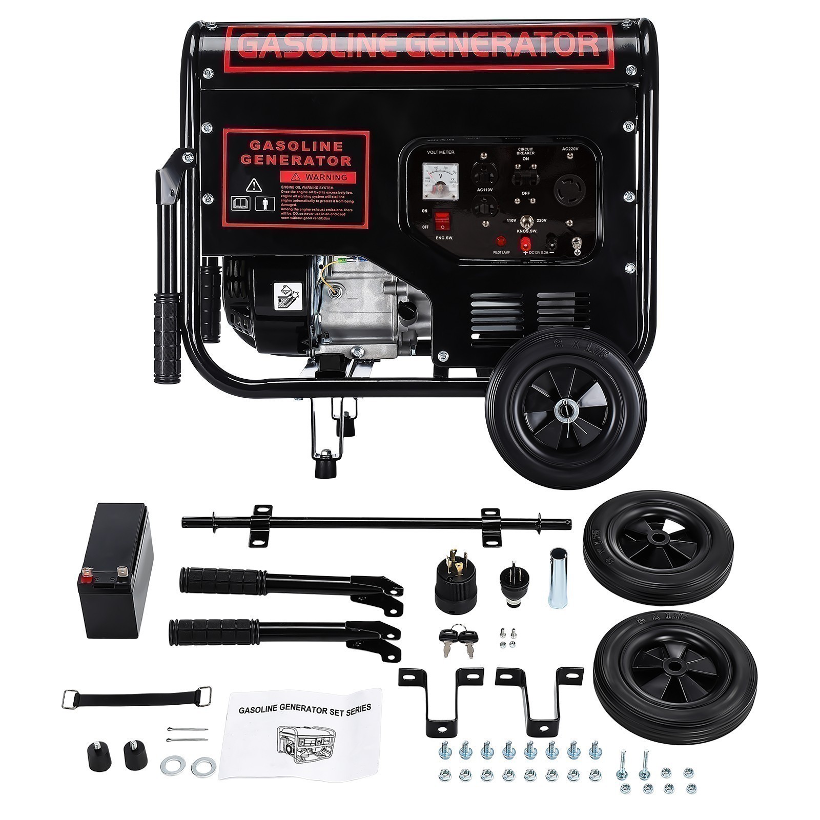 3000W Portable Inverter Generator Gas Powered Quiet for Home Backup Construction