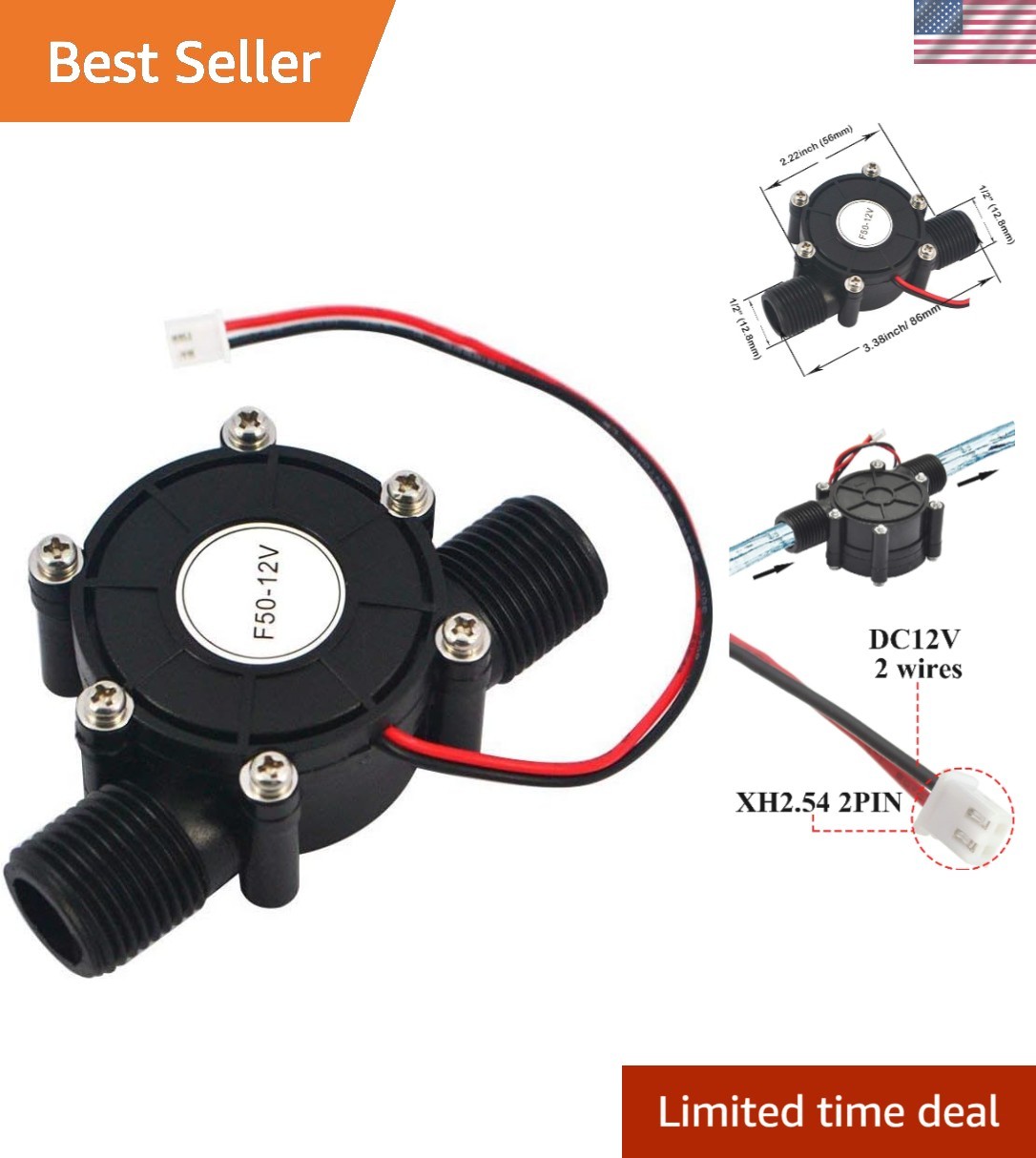 Versatile 10W Hydro Generator with G1/2″ Male Threads – Energy Efficient