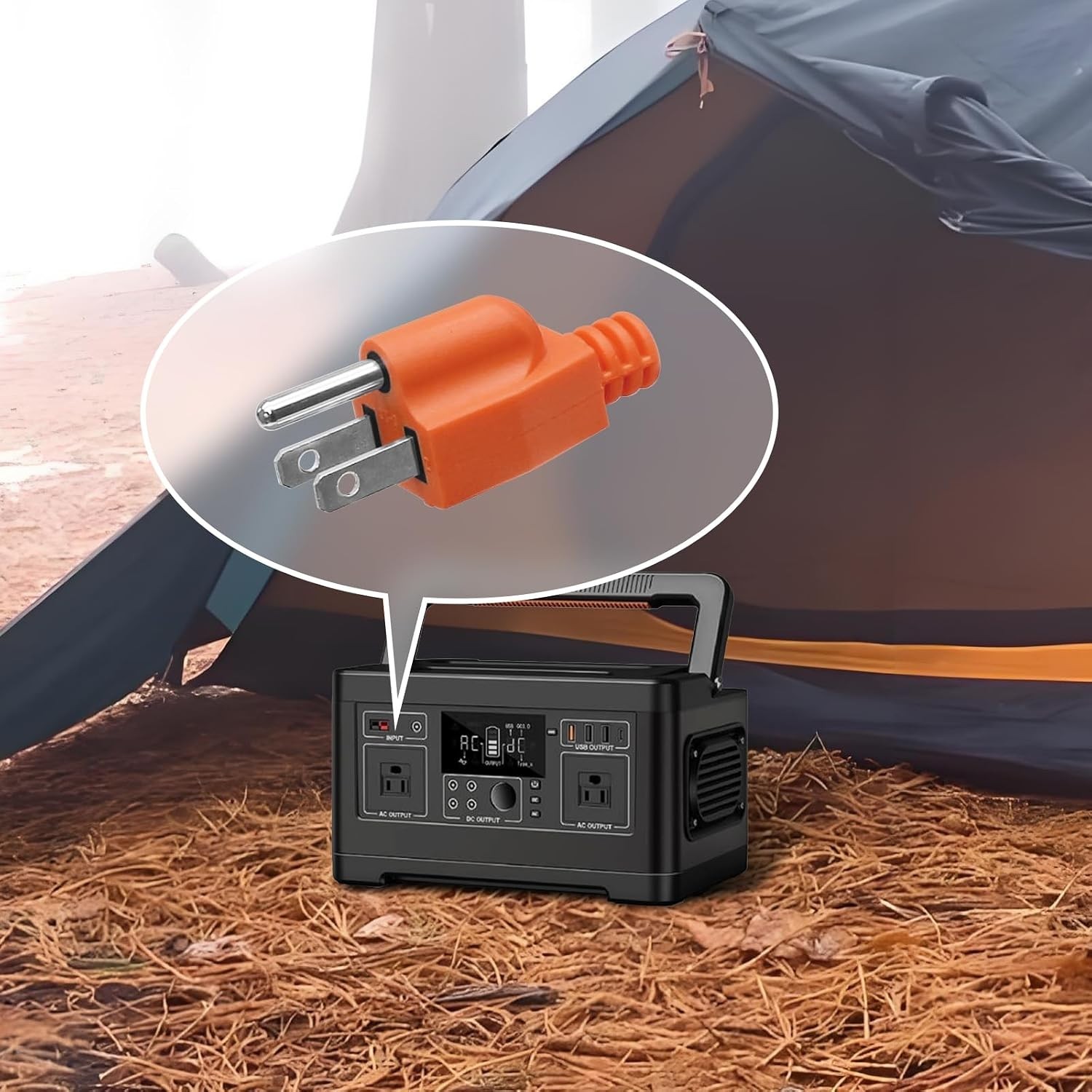 Orange Generator Bonding Plug – 2 Pack for Safe Power Use in RVs and Campers