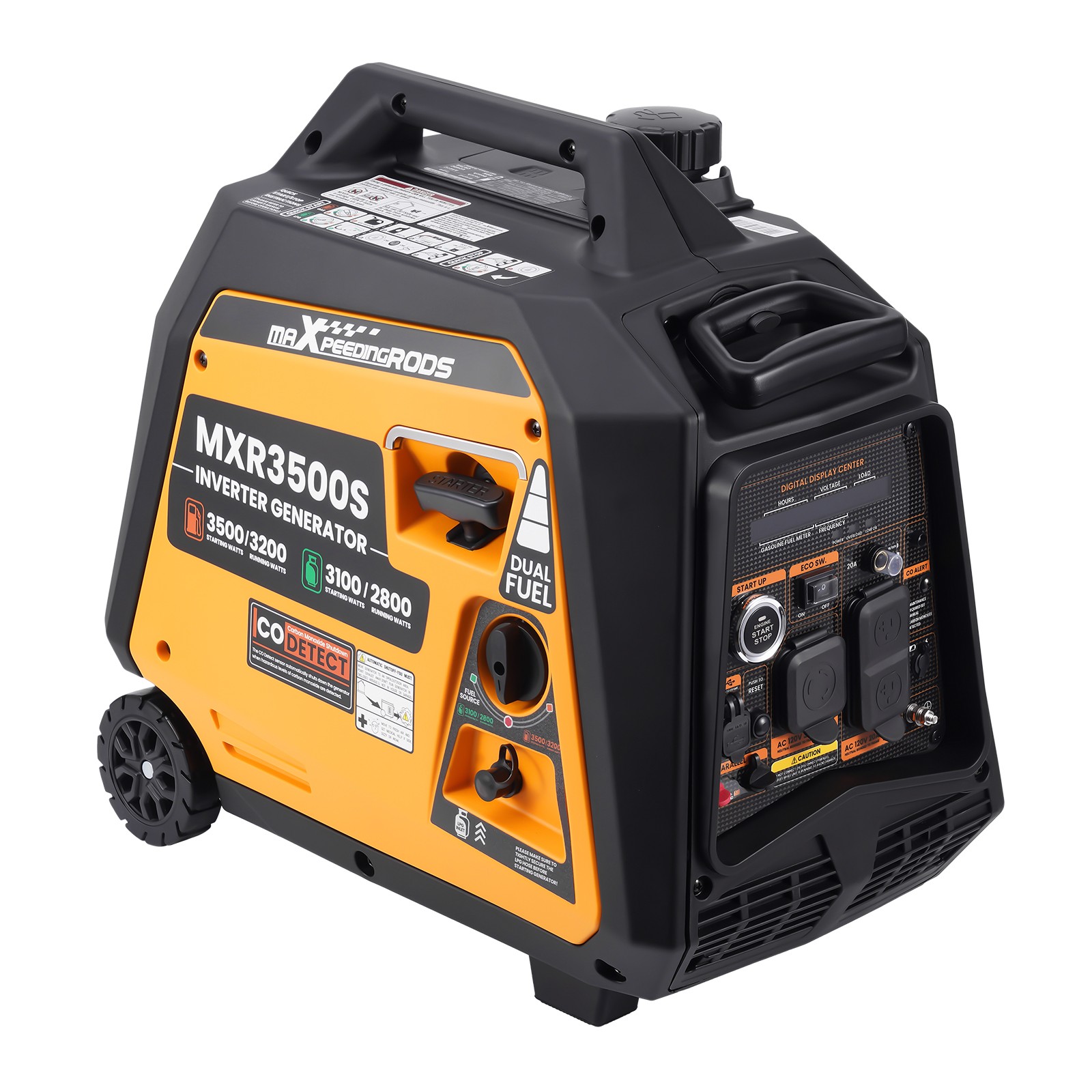 3500 Watt Portable Generator Inverter 3200W Dual Fuel Electric Start for Camping