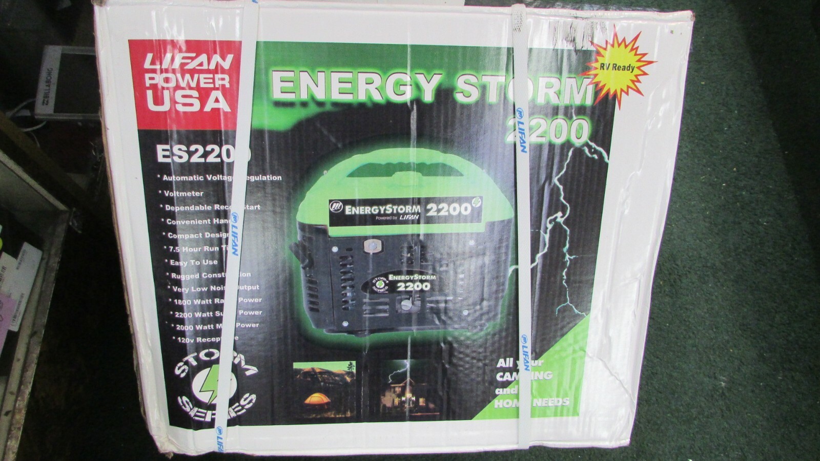Lifan Energy Storm 2200 1800w Gas Powered Portable Generator Camping Outdoor RV
