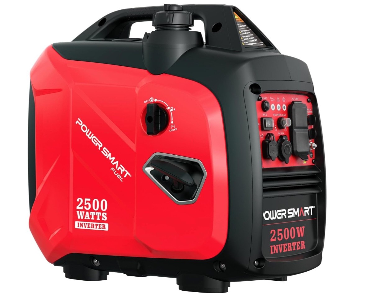 PowerSmart 2500 Watt Portable Inverter Generator, 80cc Gas Powered Generator