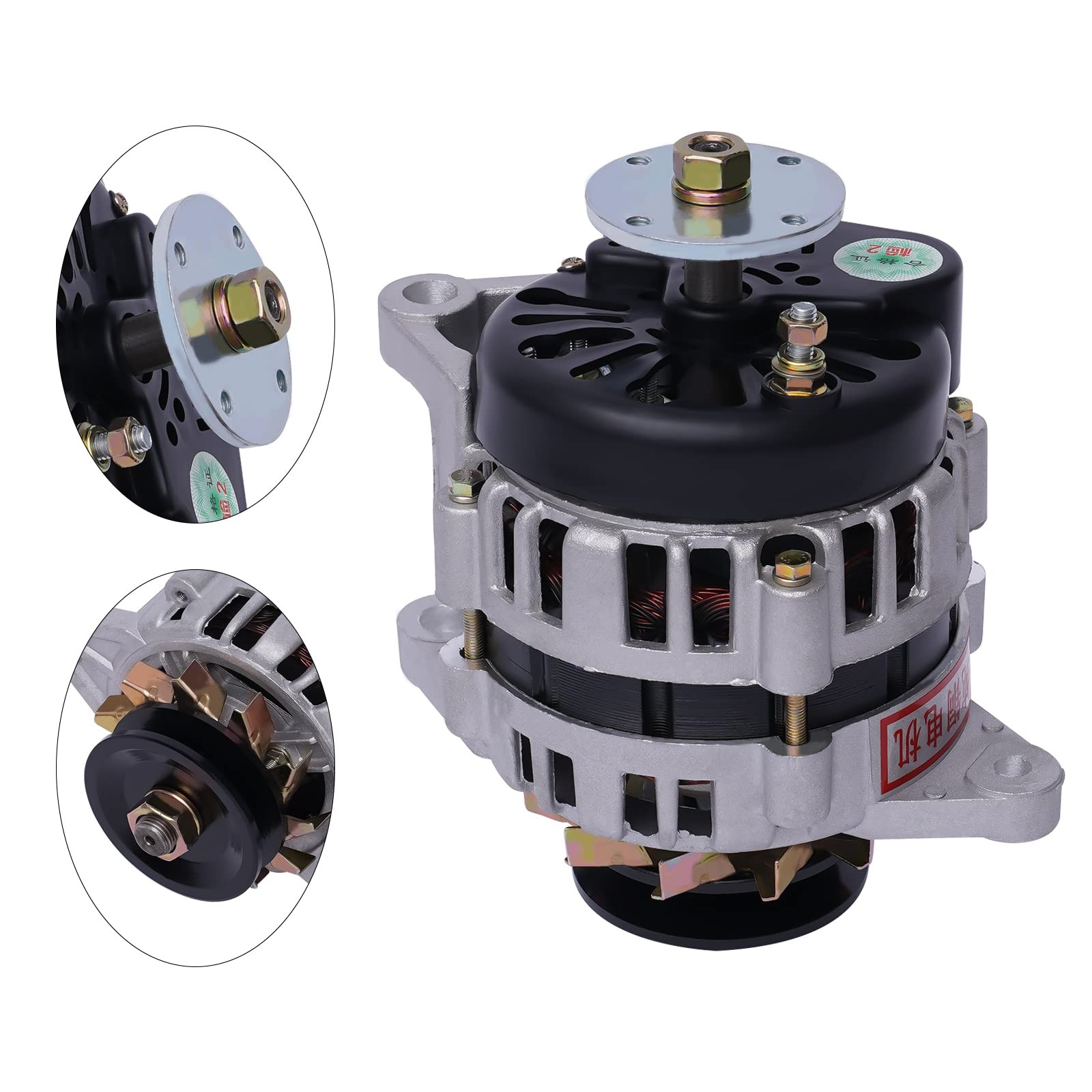 2000W 24V Permanent Magnet DC Generator Low RPM Pure Copper 2-Wheel Agriculture