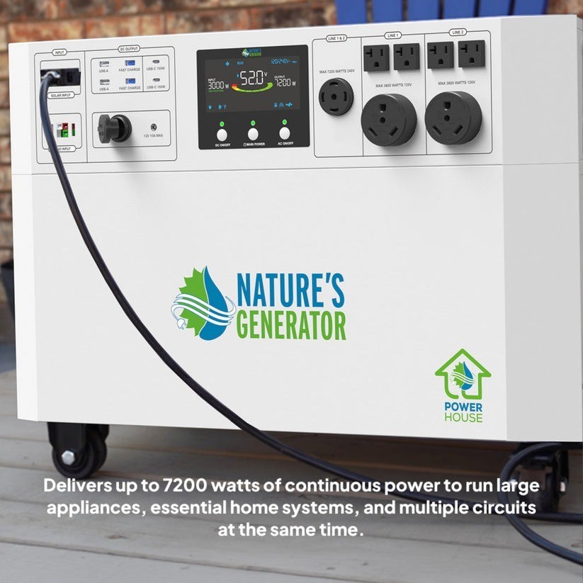 Nature’s Generator Powerhouse,Outdoor Power Equipment in 7200W Peak Watt
