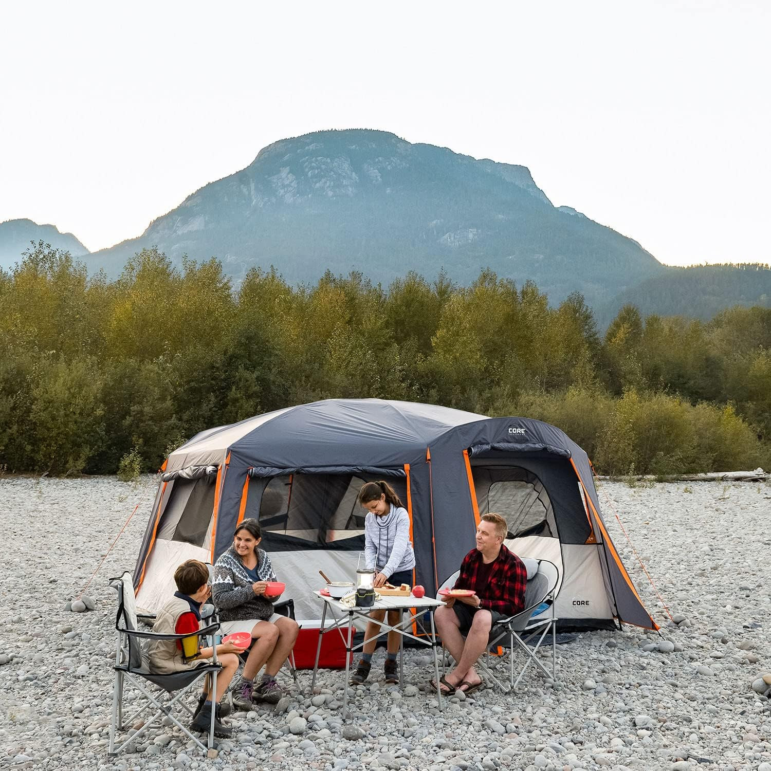 CORE Tent For Car/Family Camping 10 Person W/Full Rainfly For Outdoor Adventures