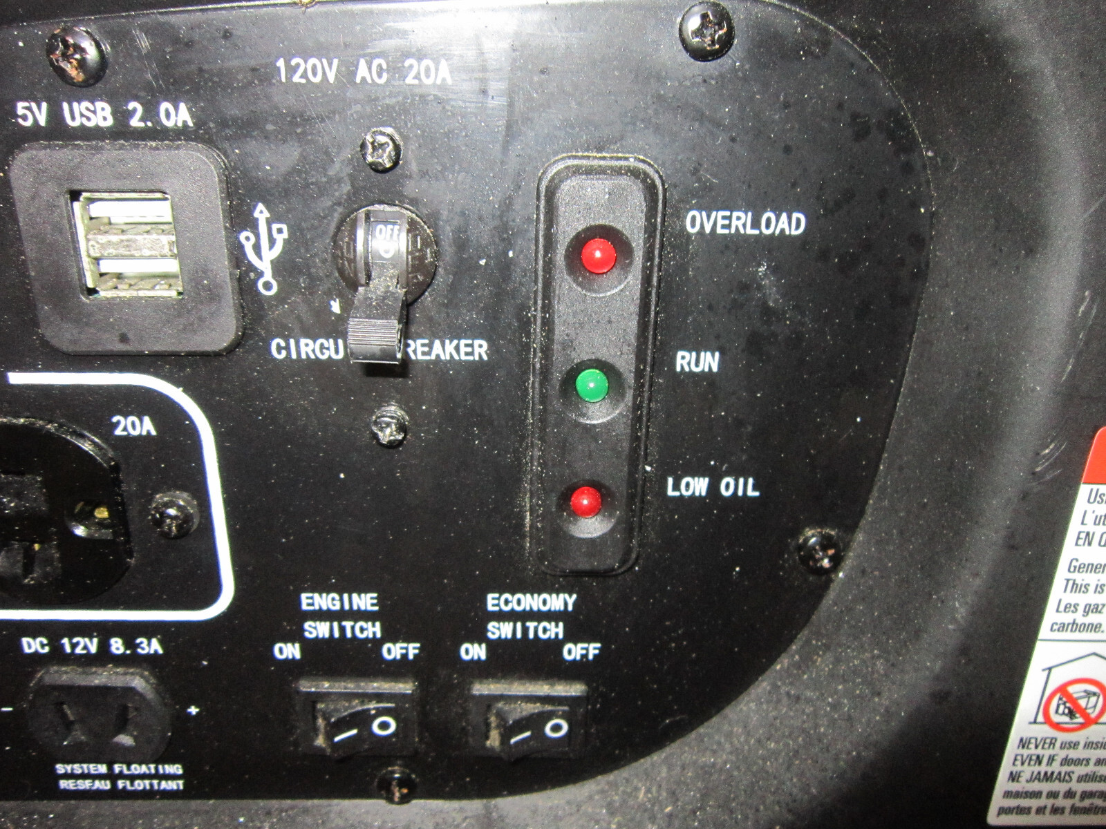 2200 Watt Inverter Generator AS IS UNTESTED Powerhouse PH2200I