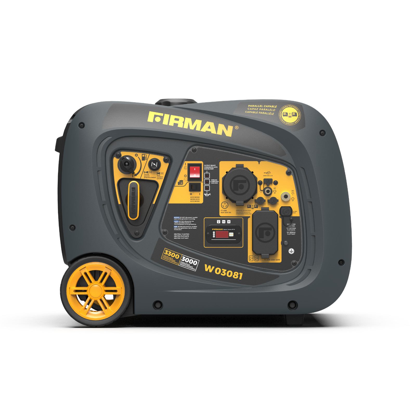 FIRMAN W03081F 3300W Inverter Portable Generator – Certified Refurbished
