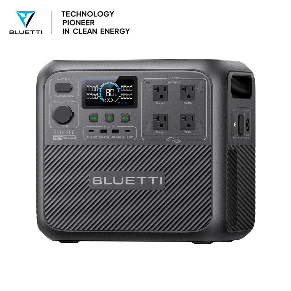 BLUETTI Elite 200 V2 2600W 2073Wh Power Station LFP for Camping / Off-Grid