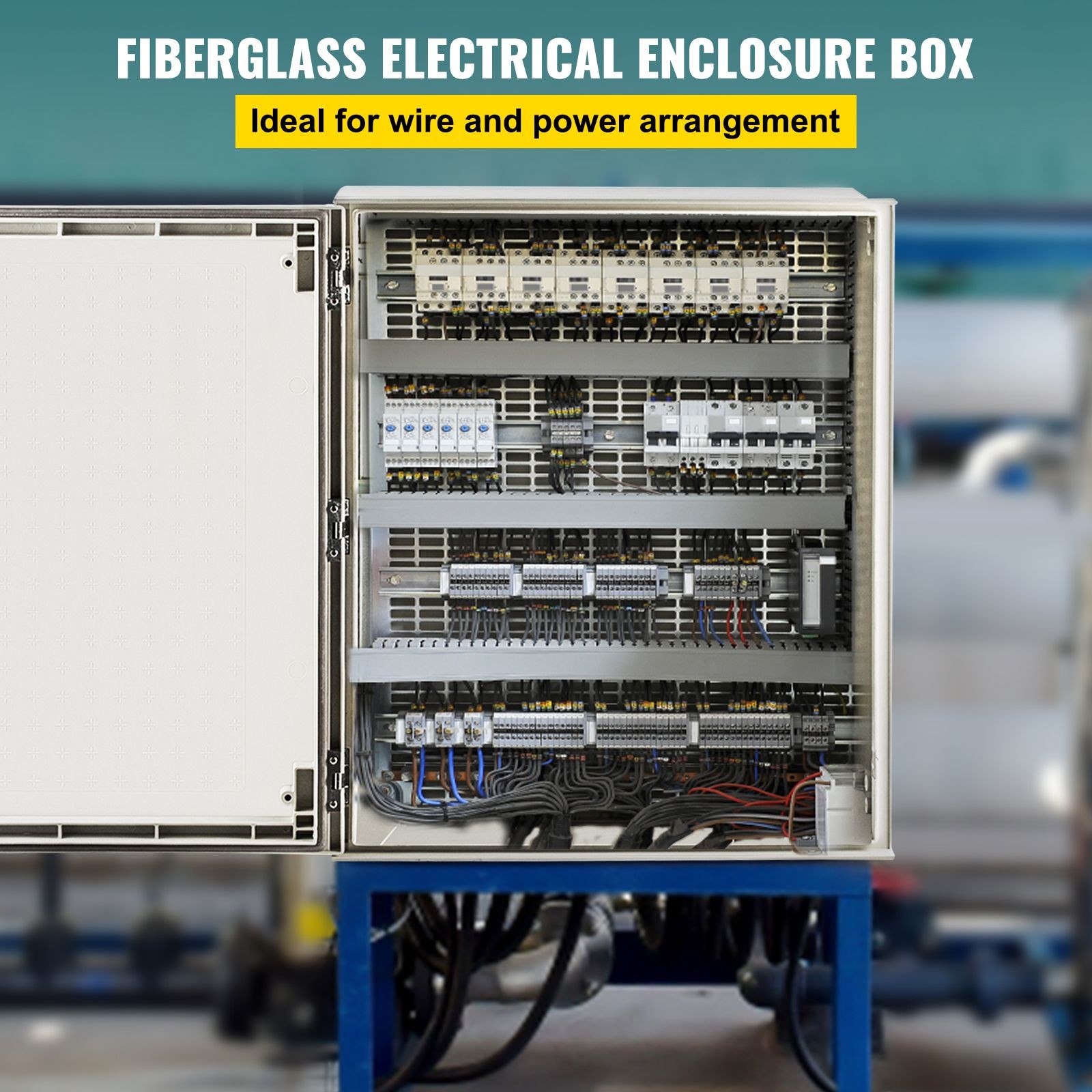 NEMA Steel Case, 24x20x9” NEMA 4X Fiberglass Electric Enclosure, IP66 Water &