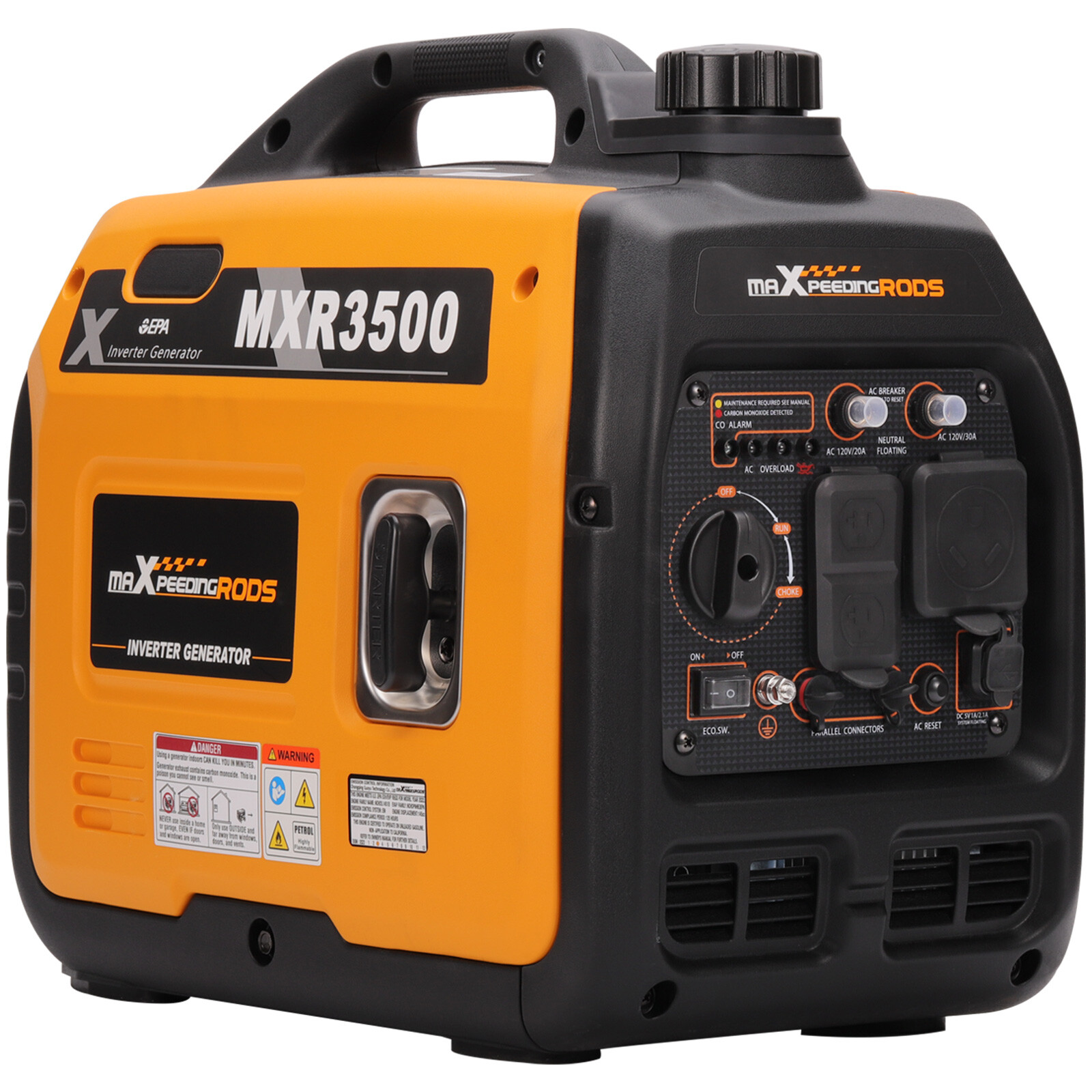 3500 Watt Generators Portable Gas Generator Inverter Quiet for Home and Camping
