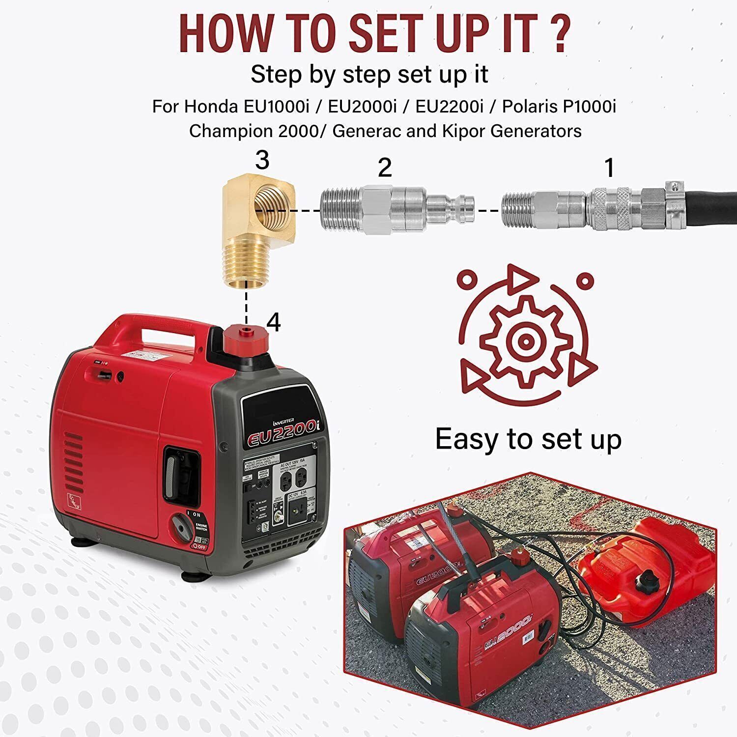 HND1.2CD Bergs II Dual System Fuel Extender Run Generator Kit for Honda Generac