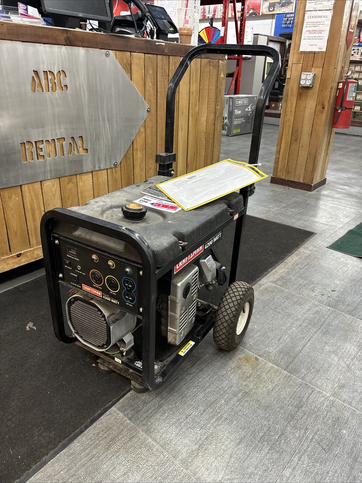 Craftsman Portable Generator 4200 Watts, Dolly Style Handle, Recoil Start